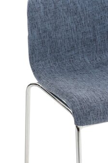 Barkruk Heovor Stof 4-Poot Frame Chroom, Blauw