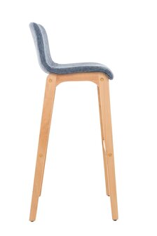 Barstoel Heovor Stof Natuur, Blauw
