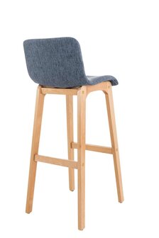 Barstoel Heovor Stof Natuur, Blauw