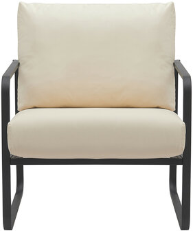 Ligstoel Minii Kunstleer, Creme