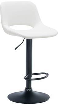 Barstoel Cemdan Kunstleer zwart, Wit