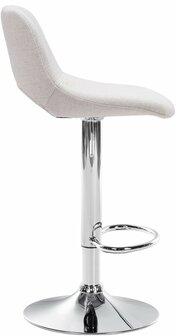 Barstoel Cemdan Stof chroom, Creme