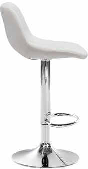 Barkruk Cemdan Fluweel chroom, Creme