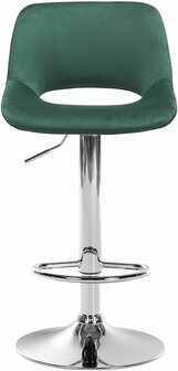 Barkruk Cemdan Fluweel chroom, Groen