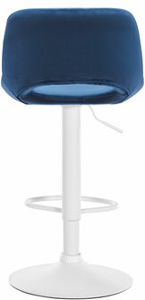 Barkruk Cemdan fluweel wit, Blauw