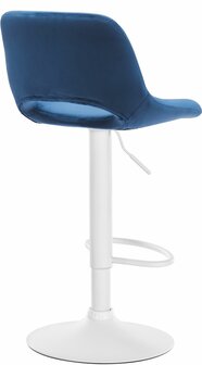 Barkruk Cemdan fluweel wit, Blauw