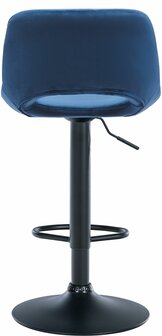 Barkruk Cemdan Fluweel zwart, Blauw
