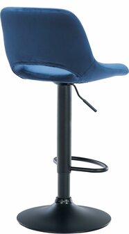 Barkruk Cemdan Fluweel zwart, Blauw