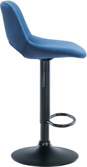 Barkruk Cemdan Fluweel zwart, Blauw