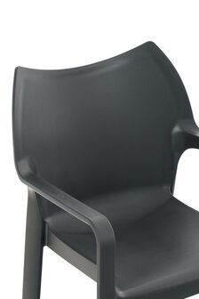 4-delige set stoel Davi, Grijs