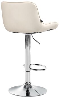 2-delige set barkrukken Venoro kunstleer chroom, Creme