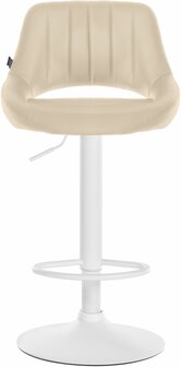 Barstoel Melit Kunstleer wit, Creme