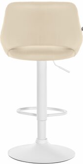 Barstoel Melit Kunstleer wit, Creme