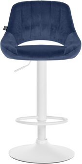2-delige set barkrukken Melit fluweel W, Blauw