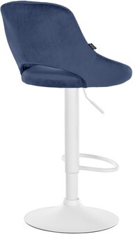 2-delige set barkrukken Melit fluweel W, Blauw