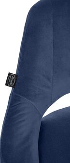 2-delige set barkrukken Melit fluweel W, Blauw