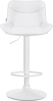 2-delige set barkrukken Venoro kunstleer wit, Wit