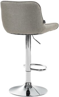 2-delige set barkrukken Venoro stof chroom, Taupe