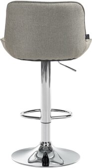 2-delige set barkrukken Venoro stof chroom, Taupe