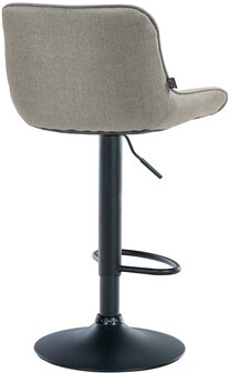 2-delige set barkrukken Venoro stof zwart, Taupe
