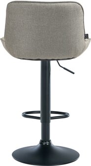 2-delige set barkrukken Venoro stof zwart, Taupe