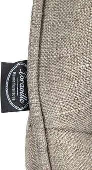2-delige set barkrukken Venoro stof zwart, Taupe