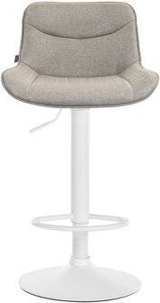 2-delige set barkrukken Venoro stof wit, Taupe