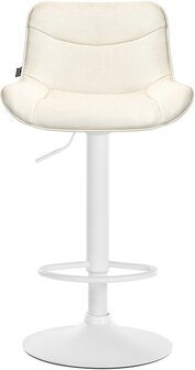 2-delige set barkrukken Venoro stof wit, Creme