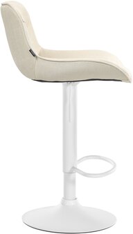 2-delige set barkrukken Venoro stof wit, Creme