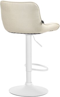 2-delige set barkrukken Venoro stof wit, Creme