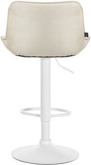 2-delige set barkrukken Venoro stof wit, Creme