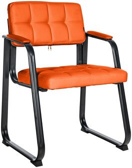 Bezoekersstoel Cinidi B Kunstleer, Oranje