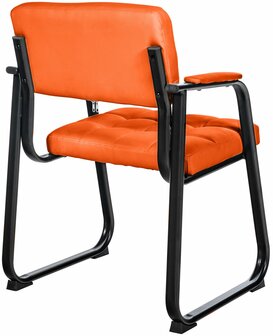 Bezoekersstoel Cinidi B Kunstleer, Oranje