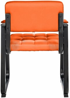 Bezoekersstoel Cinidi B Kunstleer, Oranje