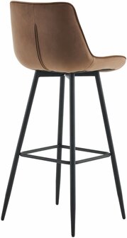 Barkruk Dortfard Fluweel, Bruin