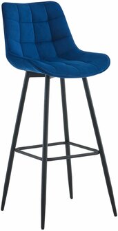 Barkruk Dortfard Fluweel, Blauw