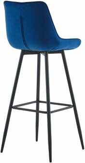 Barkruk Dortfard Fluweel, Blauw