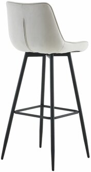 Barkruk Dortfard Fluweel, Grijs