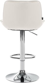 2-delige set barkrukken Venoro fluweel chroom, Creme
