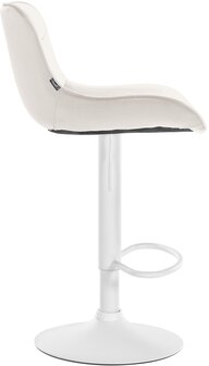 2-delige set barkrukken Venoro fluweel wit, Creme