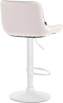 2-delige set barkrukken Venoro fluweel wit, Creme
