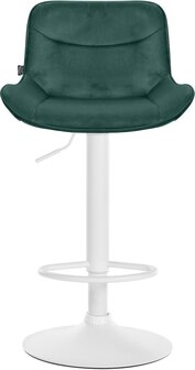 2-delige set barkrukken Venoro fluweel wit, Groen