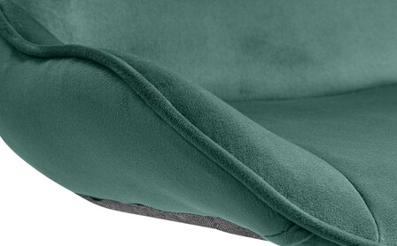 2-delige set barkrukken Venoro fluweel wit, Groen