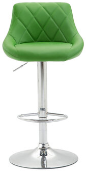 Barstoel Lozia Kunstleer chroom, Groen