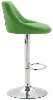 Barstoel Lozia Kunstleer chroom, Groen