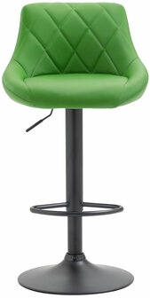 Barstoel Lozia Kunstleer zwart, Groen