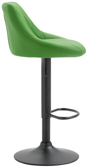 Barstoel Lozia Kunstleer zwart, Groen