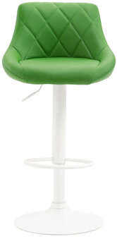 Barstoel Lozia kunstleer wit, Groen