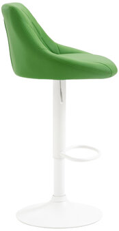 Barstoel Lozia kunstleer wit, Groen