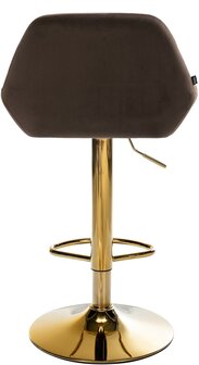 Barkruk Braga Goud Fluweel, Bruin